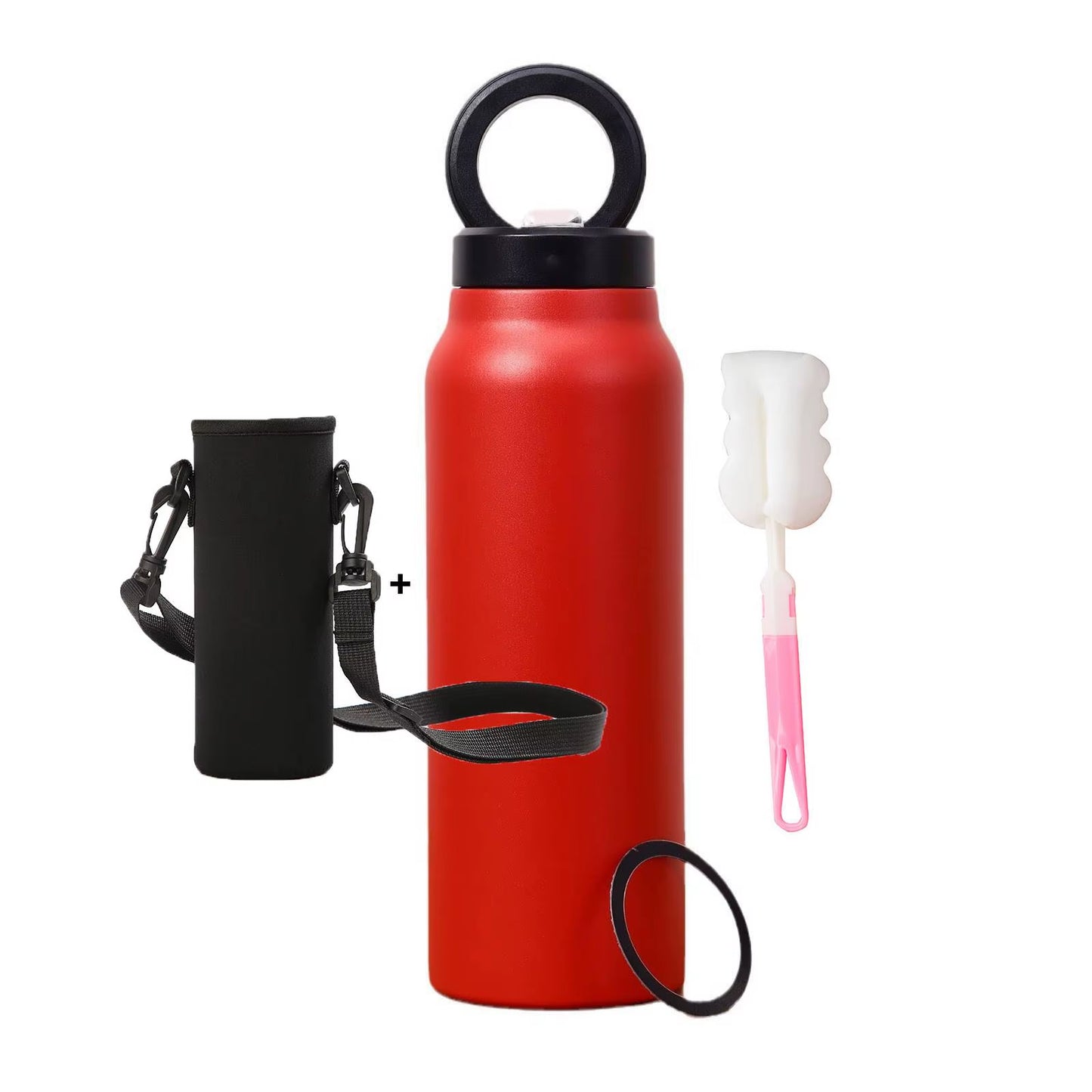 Insulated Sports Water Bottle with Magnetic Phone Holder and Built-In Stand Perfect Gym Workouts Outdoor Adventures and Travel