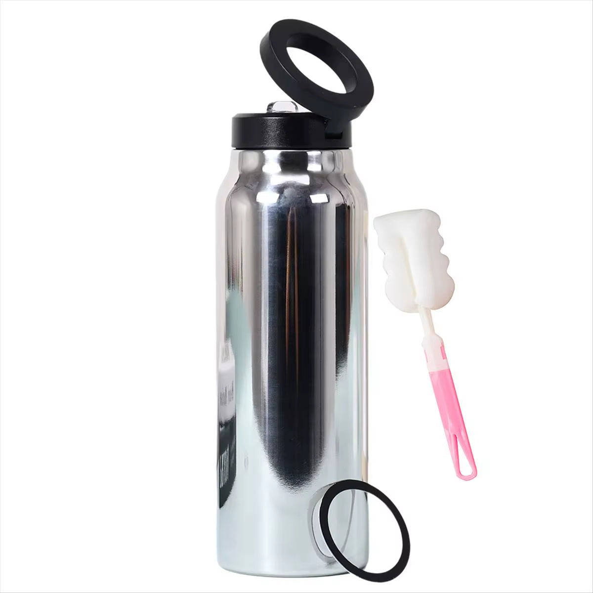 Insulated Sports Water Bottle with Magnetic Phone Holder and Built-In Stand Perfect Gym Workouts Outdoor Adventures and Travel